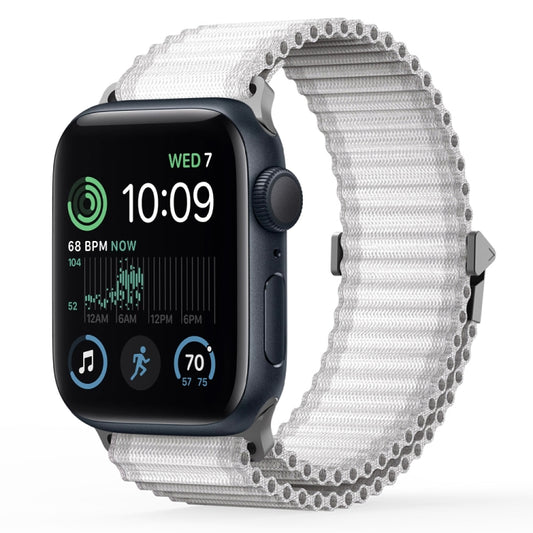 For Apple Watch SE 2022 44mm DUX DUCIS YC Series Ocean Nylon Watch Band(White) - Watch Bands by DUX DUCIS | Online Shopping South Africa | PMC Jewellery | Buy Now Pay Later Mobicred