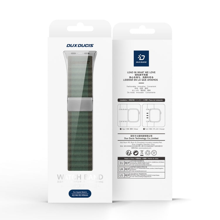 For Apple Watch SE 2022 44mm DUX DUCIS YC Series Ocean Nylon Watch Band(Green) - Watch Bands by DUX DUCIS | Online Shopping South Africa | PMC Jewellery | Buy Now Pay Later Mobicred