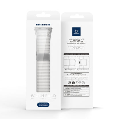 For Apple Watch SE 44mm DUX DUCIS YC Series Ocean Nylon Watch Band(White) - Watch Bands by DUX DUCIS | Online Shopping South Africa | PMC Jewellery | Buy Now Pay Later Mobicred