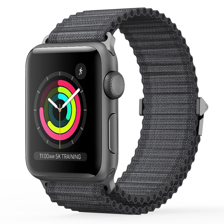 For Apple Watch Series 3 38mm DUX DUCIS YC Series Ocean Nylon Watch Band(Dark Grey) - Watch Bands by DUX DUCIS | Online Shopping South Africa | PMC Jewellery | Buy Now Pay Later Mobicred