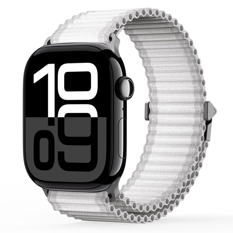 For Apple Watch Series 10 46mm DUX DUCIS YC Series Ocean Nylon Watch Band(White) - Watch Bands by DUX DUCIS | Online Shopping South Africa | PMC Jewellery | Buy Now Pay Later Mobicred