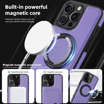 For iPhone 16 Pro Max Yashi 360 Degree Rotating MagSafe Holder Phone Case(Purple) - iPhone 16 Pro Max Cases by PMC Jewellery | Online Shopping South Africa | PMC Jewellery | Buy Now Pay Later Mobicred