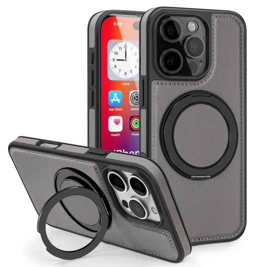 For iPhone 16 Pro Yashi 360 Degree Rotating MagSafe Holder Phone Case(Grey) - iPhone 16 Pro Cases by PMC Jewellery | Online Shopping South Africa | PMC Jewellery | Buy Now Pay Later Mobicred