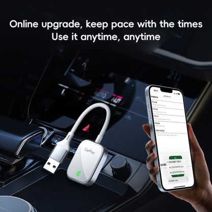 USB, USB-C / Type-C Dual Interface Wired to Wireless Car CarPlay Box Adapter for iPhone(White) - Bluetooth Adapters by PMC Jewellery | Online Shopping South Africa | PMC Jewellery | Buy Now Pay Later Mobicred