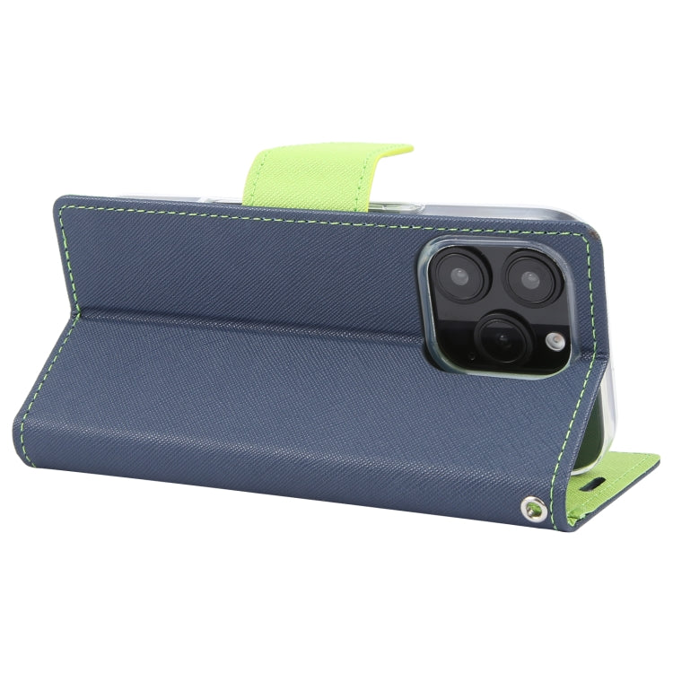 For iPhone 16 Pro Max GOOSPERY FANCY DIARY Cross Texture Leather Phone Case(Navy Blue) - iPhone 16 Pro Max Cases by GOOSPERY | Online Shopping South Africa | PMC Jewellery | Buy Now Pay Later Mobicred