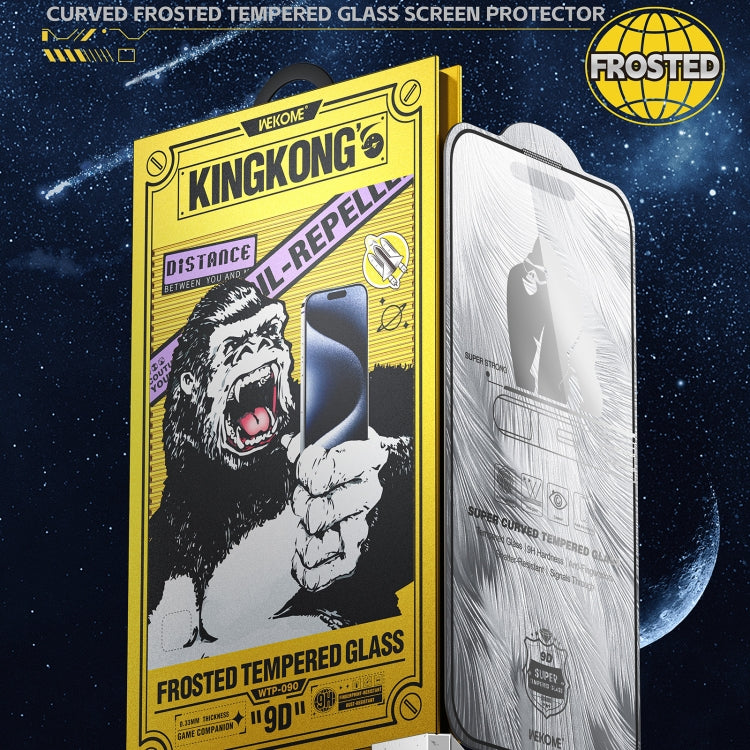 For iPhone 16 Pro Max WK WTP-090 Space King Kong 9D Curved Frosted Tempered Glass Film - iPhone 16 Pro Max Tempered Glass by WK | Online Shopping South Africa | PMC Jewellery | Buy Now Pay Later Mobicred