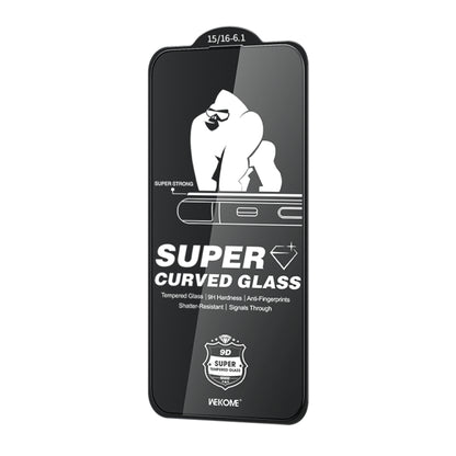 For iPhone 16 / 15 WK WTP-091 King Kong 6D Curved HD Tempered Glass Film - iPhone 16 Tempered Glass by WK | Online Shopping South Africa | PMC Jewellery | Buy Now Pay Later Mobicred