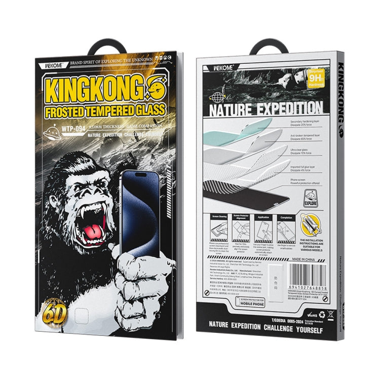 For iPhone 16 Pro WK WTP-094 King Kong 6D Curved Frosted Tempered Glass Film - iPhone 16 Pro Tempered Glass by WK | Online Shopping South Africa | PMC Jewellery | Buy Now Pay Later Mobicred