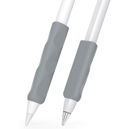 For Apple Pencil & Huawei M-Pencil Series Universal Stylus Silicone Protective Grip Cover(Grey) - Pencil Accessories by PMC Jewellery | Online Shopping South Africa | PMC Jewellery | Buy Now Pay Later Mobicred