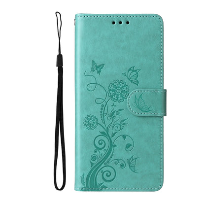 For Redmi K70 Ultra Embossed Butterfly Flowers Leather Phone Case(Green) - Xiaomi Cases by PMC Jewellery | Online Shopping South Africa | PMC Jewellery | Buy Now Pay Later Mobicred