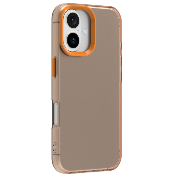 For iPhone 16 Plus Candy PC Hybrid TPU Shockproof Phone Case(Orange) - iPhone 16 Plus Cases by PMC Jewellery | Online Shopping South Africa | PMC Jewellery | Buy Now Pay Later Mobicred