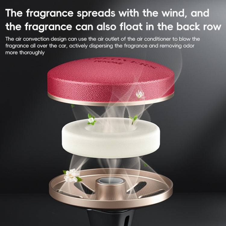 WEKOME WT-CA07 K-Captain Genuine Leather Solid Car Aroma Diffuser(Red) - Air Freshener by WK | Online Shopping South Africa | PMC Jewellery | Buy Now Pay Later Mobicred