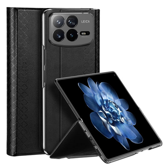 For Xiaomi Mix Fold 4 DUX DUCIS Bril Series PU + TPU Phone Case(Black) - Xiaomi Cases by DUX DUCIS | Online Shopping South Africa | PMC Jewellery | Buy Now Pay Later Mobicred