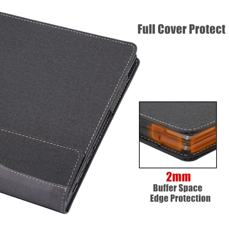 For Dell Latitude 7650 16 inch Leather Laptop Shockproof Protective Case(Dark Blue) - Screen & Keyboard Cover by PMC Jewellery | Online Shopping South Africa | PMC Jewellery | Buy Now Pay Later Mobicred