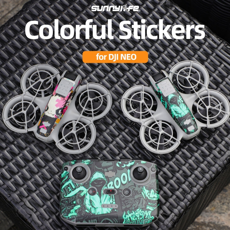For DJI Neo Drone Body Remote Control Protective Sticker(Ghost Pop) - free shipping - PMC TechLife - Order now!
