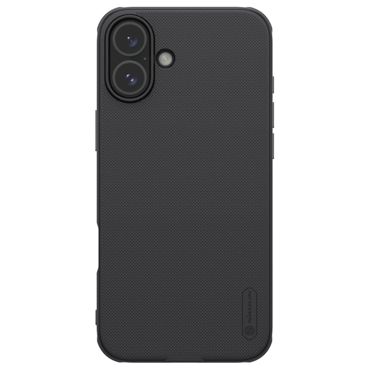 For iPhone 16 NILLKIN Frosted Shield Pro PC + TPU Phone Case(Black) - iPhone 16 Cases by NILLKIN | Online Shopping South Africa | PMC Jewellery | Buy Now Pay Later Mobicred