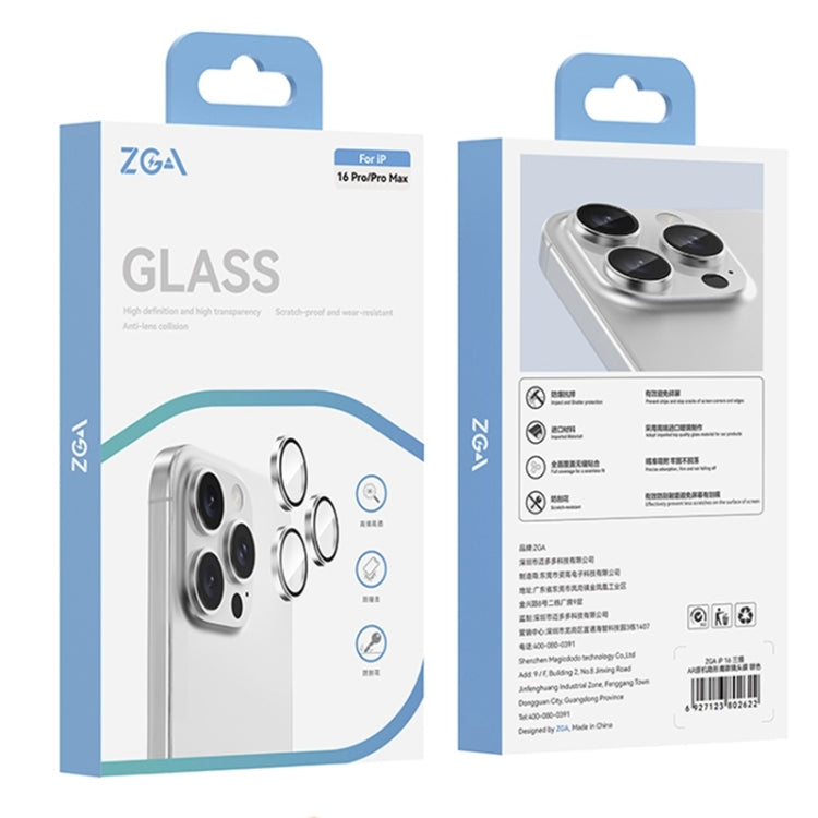 For iPhone 16 Pro / 16 Pro Max AR Eagle Eye Phone Lens Film(Black) - iPhone 16 Pro Max Tempered Glass by ZGA | Online Shopping South Africa | PMC Jewellery | Buy Now Pay Later Mobicred