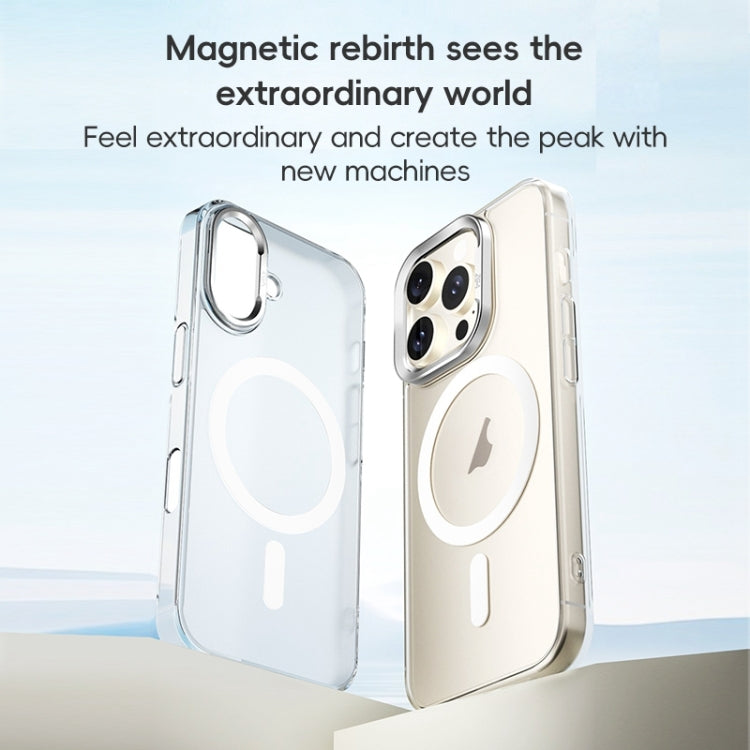 For iPhone 16 Plus ZGA Magsafe Clear PC Tempered Glass Phone Case(Frosted White) - iPhone 16 Plus Cases by ZGA | Online Shopping South Africa | PMC Jewellery | Buy Now Pay Later Mobicred