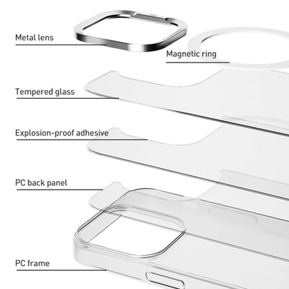 For iPhone 16 Pro ZGA Magsafe Clear PC Tempered Glass Phone Case(Frosted White) - iPhone 16 Pro Cases by ZGA | Online Shopping South Africa | PMC Jewellery | Buy Now Pay Later Mobicred