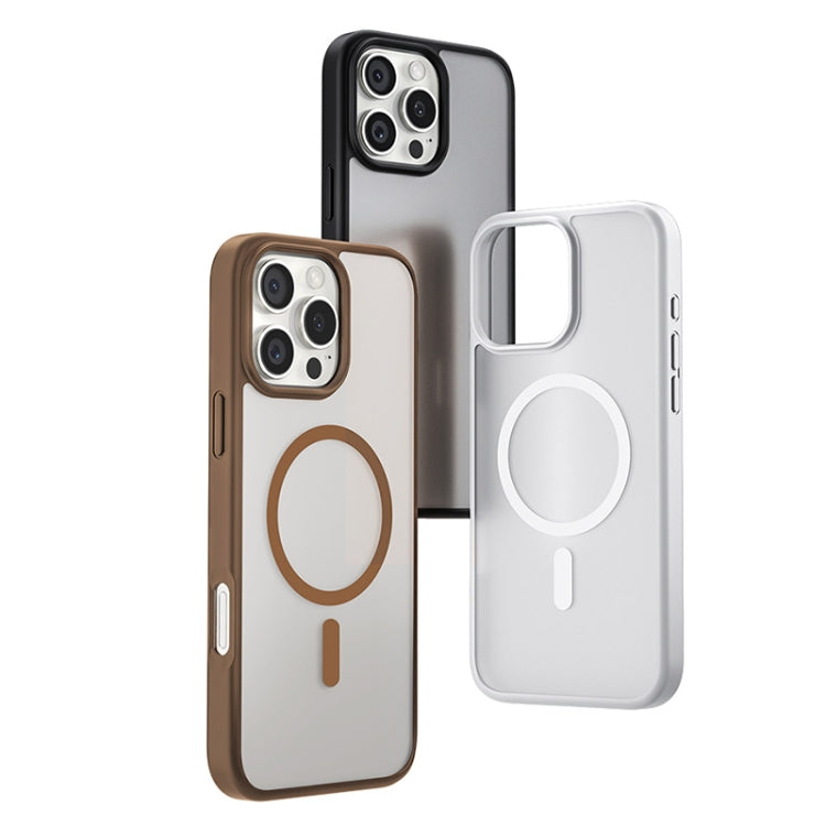 For iPhone 16 Pro TGVIS GRACE Series MagSafe Frosted Translucent Phone Case(White) - iPhone 16 Pro Cases by TGVIS | Online Shopping South Africa | PMC Jewellery | Buy Now Pay Later Mobicred