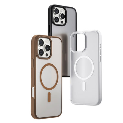 For iPhone 16 Pro TGVIS GRACE Series MagSafe Frosted Translucent Phone Case(White) - iPhone 16 Pro Cases by TGVIS | Online Shopping South Africa | PMC Jewellery | Buy Now Pay Later Mobicred