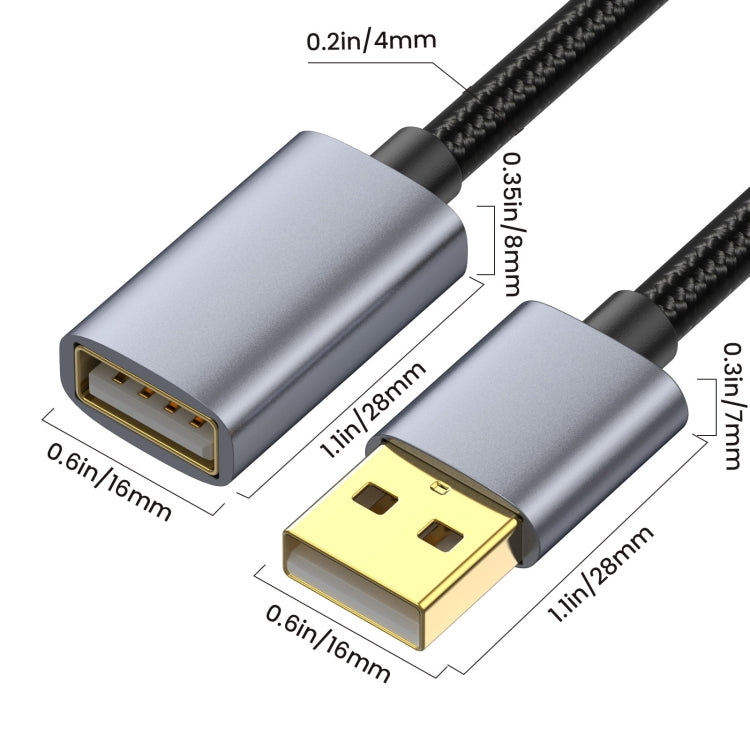 USB2.0 A Male to A Female Extension Data Charging Cable, Length:5m - USB Cable by PMC TechLife | Online Shopping South Africa | PMC TechLife | Buy Now Pay Later Mobicred