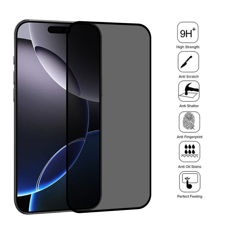 For iPhone 16 Pro Max 25pcs Full Cover Anti-spy Silk Screen Tempered Glass Film - iPhone 16 Pro Max Tempered Glass by PMC Jewellery | Online Shopping South Africa | PMC Jewellery | Buy Now Pay Later Mobicred