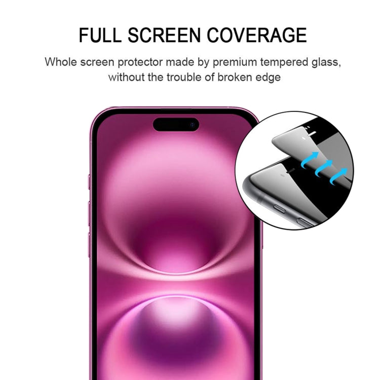 For iPhone 16 Plus Full Glue Screen Tempered Glass Film - iPhone 16 Plus Tempered Glass by PMC Jewellery | Online Shopping South Africa | PMC Jewellery | Buy Now Pay Later Mobicred