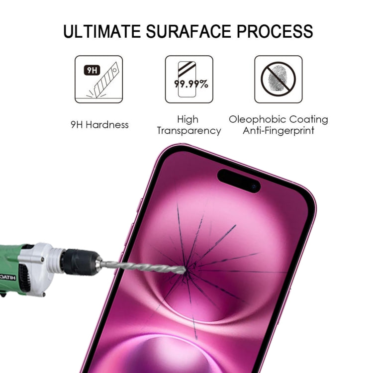 For iPhone 16 Plus Full Glue Screen Tempered Glass Film - iPhone 16 Plus Tempered Glass by PMC Jewellery | Online Shopping South Africa | PMC Jewellery | Buy Now Pay Later Mobicred