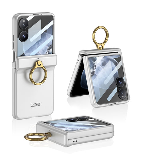 For Xiaomi Mix Flip GKK Integrated Magnetic Hinged Flip Case with Ring Holder(Silver) - Mix Flip Cases by GKK | Online Shopping South Africa | PMC Jewellery | Buy Now Pay Later Mobicred