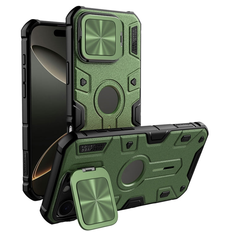 For iPhone 16 Pro Max NILLKIN Black Rhino Prop MagSafe Magnetic PC Phone Case(Green) - iPhone 16 Pro Max Cases by NILLKIN | Online Shopping South Africa | PMC Jewellery | Buy Now Pay Later Mobicred