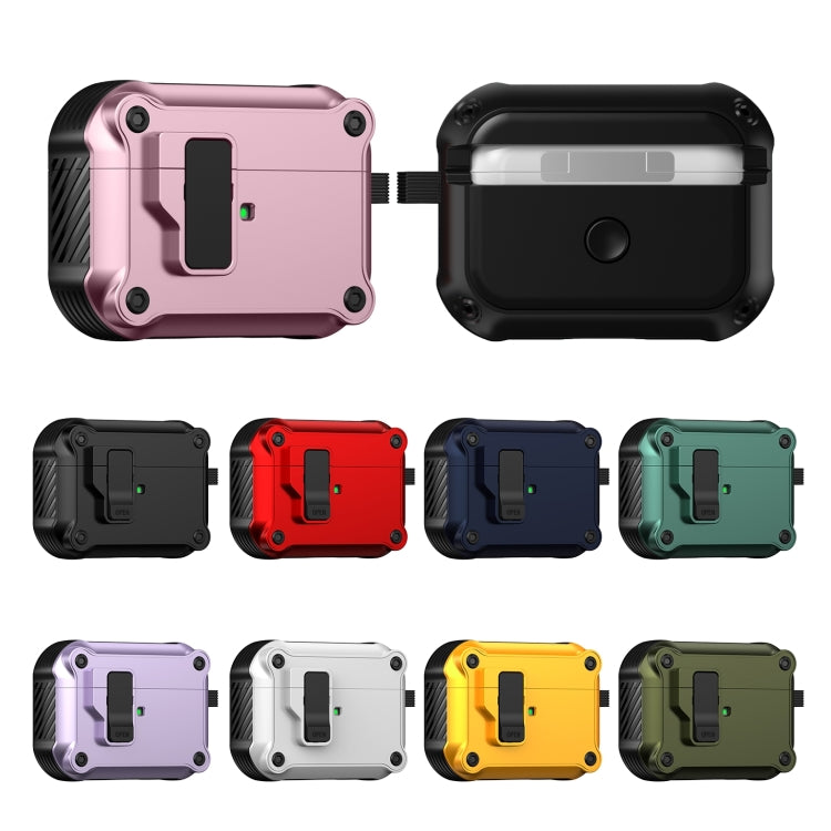 For AirPods 4 Eagle Shockproof Earphone Protective Case with Switch(Purple) - For AirPods 4 by PMC Jewellery | Online Shopping South Africa | PMC Jewellery | Buy Now Pay Later Mobicred