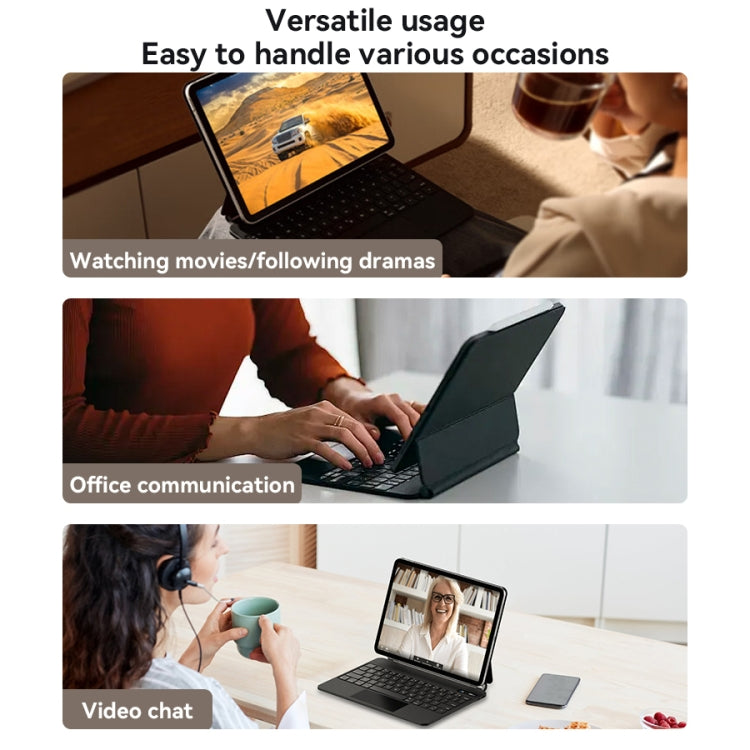 For iPad 10th Gen 10.9 2022 Yesido Dual-sided Clip Digital Display Magnetic Keyboard Leather Case(Black) - Universal by Yesido | Online Shopping South Africa | PMC Jewellery | Buy Now Pay Later Mobicred