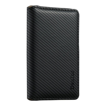 Denior V13 Magsafe Wallet Carbon Fiber Texture Leather Magnetic Card Holder Bag(Black) - Others Accessories by Denior | Online Shopping South Africa | PMC Jewellery | Buy Now Pay Later Mobicred