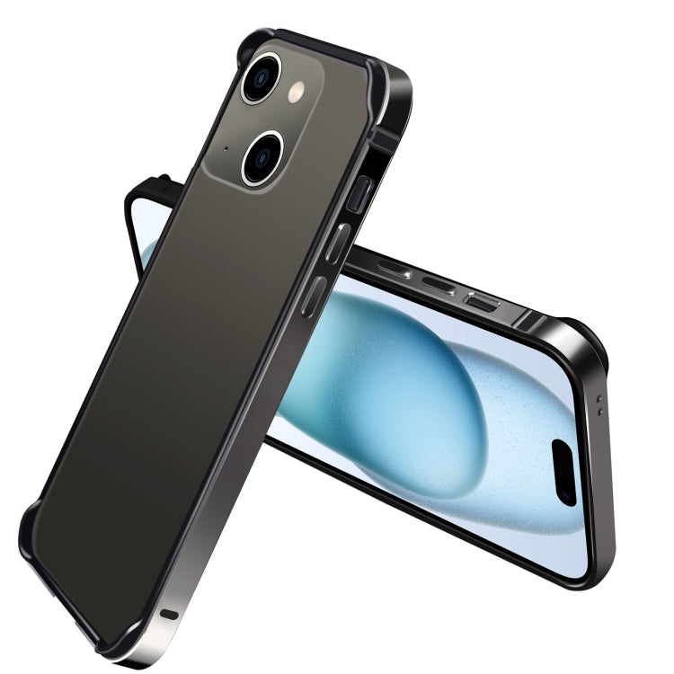 For iPhone 16 Plus TPU + Aluminum Alloy Frame Phone Case(Black) - iPhone 16 Plus Cases by PMC Jewellery | Online Shopping South Africa | PMC Jewellery | Buy Now Pay Later Mobicred