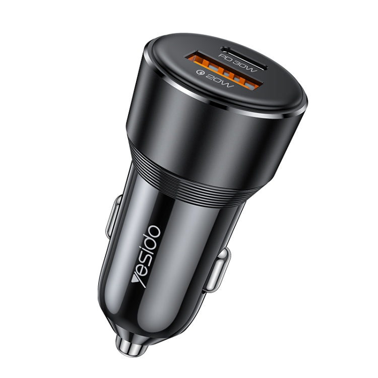 Yesido Y64 PD30W Type-C + QC20W USB Super Fast Car Charger(Black) - Car Charger by Yesido | Online Shopping South Africa | PMC Jewellery | Buy Now Pay Later Mobicred