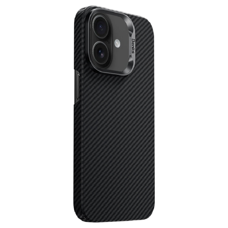 For iPhone 16 Benks Classic Kevlar 600D Fiber MagSafe Phone Case(Black) - iPhone 16 Cases by Benks | Online Shopping South Africa | PMC Jewellery | Buy Now Pay Later Mobicred