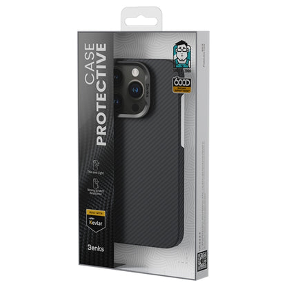 For iPhone 16 Pro Benks Classic Kevlar 600D Fiber MagSafe Phone Case(Black) - iPhone 16 Pro Cases by Benks | Online Shopping South Africa | PMC Jewellery | Buy Now Pay Later Mobicred