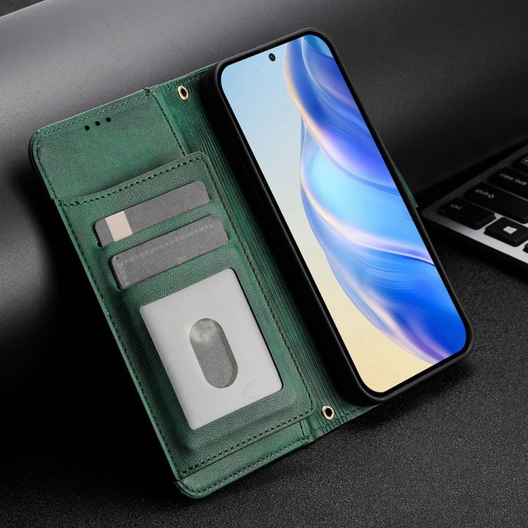 For iPhone 16e Multi-Card Slots Zipper Wallet Leather Phone Case(Green) - iPhone 16e Cases by PMC TechLife | Online Shopping South Africa | PMC TechLife | Buy Now Pay Later Mobicred