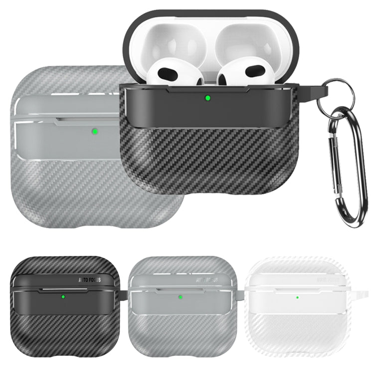 For AirPods 4 Carbon Fiber Texture Bluetooth Earphone Protective Case(Transparent) - For AirPods 4 by PMC Jewellery | Online Shopping South Africa | PMC Jewellery | Buy Now Pay Later Mobicred