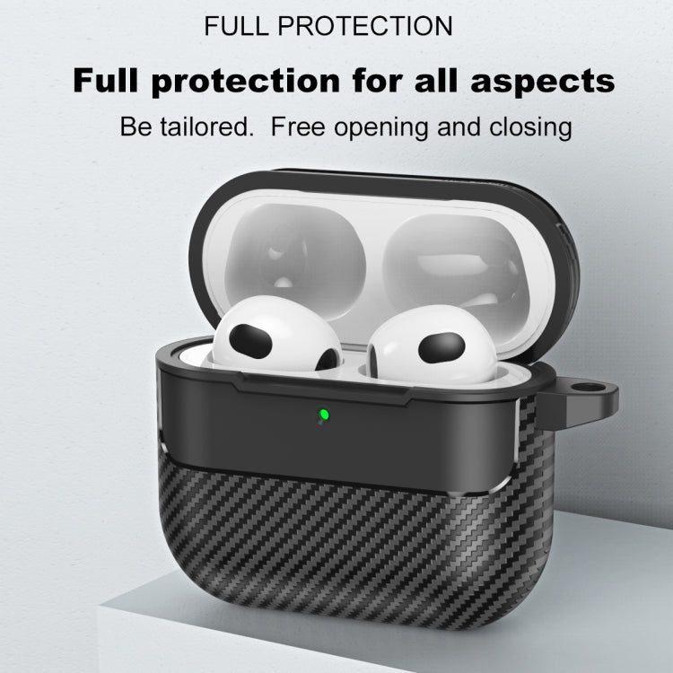 For AirPods 4 Carbon Fiber Texture Bluetooth Earphone Protective Case(Transparent) - For AirPods 4 by PMC Jewellery | Online Shopping South Africa | PMC Jewellery | Buy Now Pay Later Mobicred