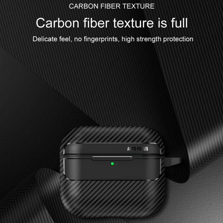 For AirPods 4 Carbon Fiber Texture Bluetooth Earphone Protective Case(Transparent) - For AirPods 4 by PMC Jewellery | Online Shopping South Africa | PMC Jewellery | Buy Now Pay Later Mobicred