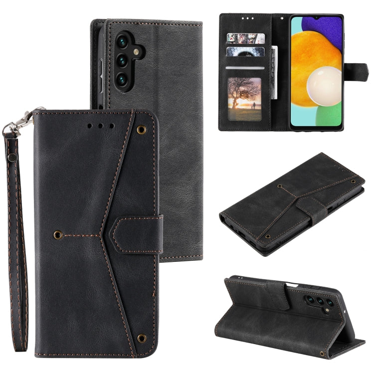 For Samsung Galaxy S25+ 5G Nail Skin Feel Stitching Calf Texture Leather Phone Case(Black) - Galaxy S25+ 5G Cases by PMC Jewellery | Online Shopping South Africa | PMC Jewellery | Buy Now Pay Later Mobicred