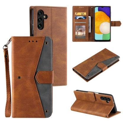 For Samsung Galaxy S25+ 5G Nail Skin Feel Stitching Calf Texture Leather Phone Case(Brown) - Galaxy S25+ 5G Cases by PMC Jewellery | Online Shopping South Africa | PMC Jewellery | Buy Now Pay Later Mobicred