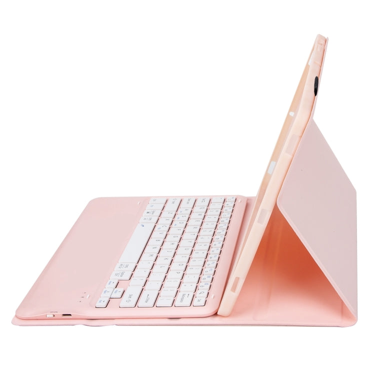 For Huawei MatePad Pro 12.2 Ultra-thin Detachable Bluetooth Keyboard Leather Tablet Case(Pink White) - Others Keyboard by PMC Jewellery | Online Shopping South Africa | PMC Jewellery | Buy Now Pay Later Mobicred