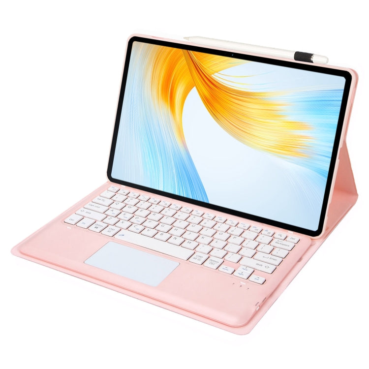 For Huawei MatePad Air 12 2024 Ultra-thin Detachable Bluetooth Keyboard Leather Tablet Case with Touchpad(Pink White) - Huawei Keyboard by PMC Jewellery | Online Shopping South Africa | PMC Jewellery | Buy Now Pay Later Mobicred