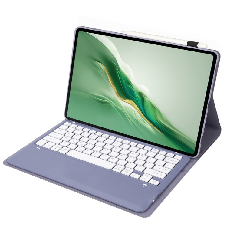 For Honor MagicPad 2 12.3 AH22 Ultra-thin Detachable Bluetooth Keyboard Leather Tablet Case(Lavender White) - Huawei Keyboard by PMC Jewellery | Online Shopping South Africa | PMC Jewellery | Buy Now Pay Later Mobicred