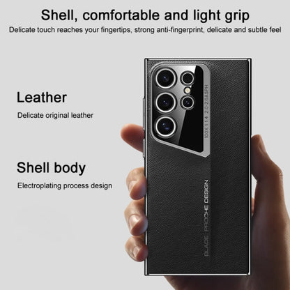 For Samsung Galaxy S24 Ultra J-20 Leather Skyline Design Full Coverage Phone Case(Black) - Galaxy S24 Ultra 5G Cases by PMC Jewellery | Online Shopping South Africa | PMC Jewellery | Buy Now Pay Later Mobicred