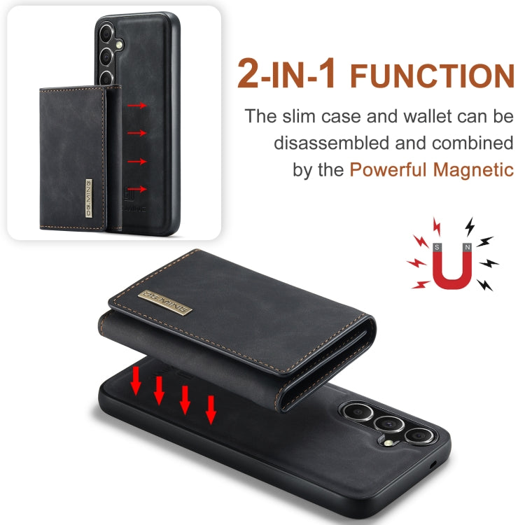 For Samsung Galaxy S24 FE 5G DG.MING M1 Series 3-Fold Multi Card Wallet + Magnetic Phone Case(Black) - Galaxy S24 FE 5G Cases by DG.MING | Online Shopping South Africa | PMC Jewellery | Buy Now Pay Later Mobicred