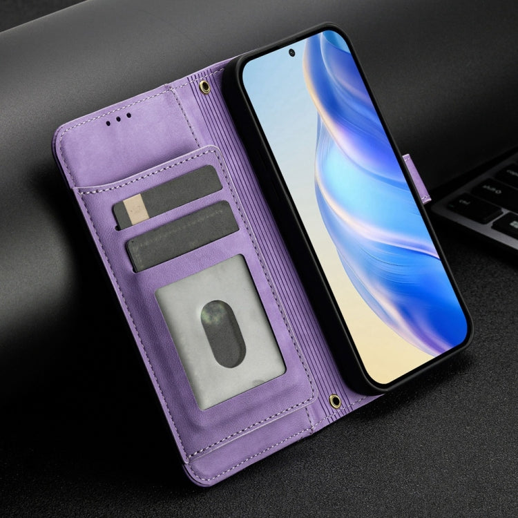 For Motorola Moto G Power 5G 2024 Multi-Card Slots Zipper Wallet Leather Phone Case(Purple) - Motorola Cases by PMC Jewellery | Online Shopping South Africa | PMC Jewellery | Buy Now Pay Later Mobicred